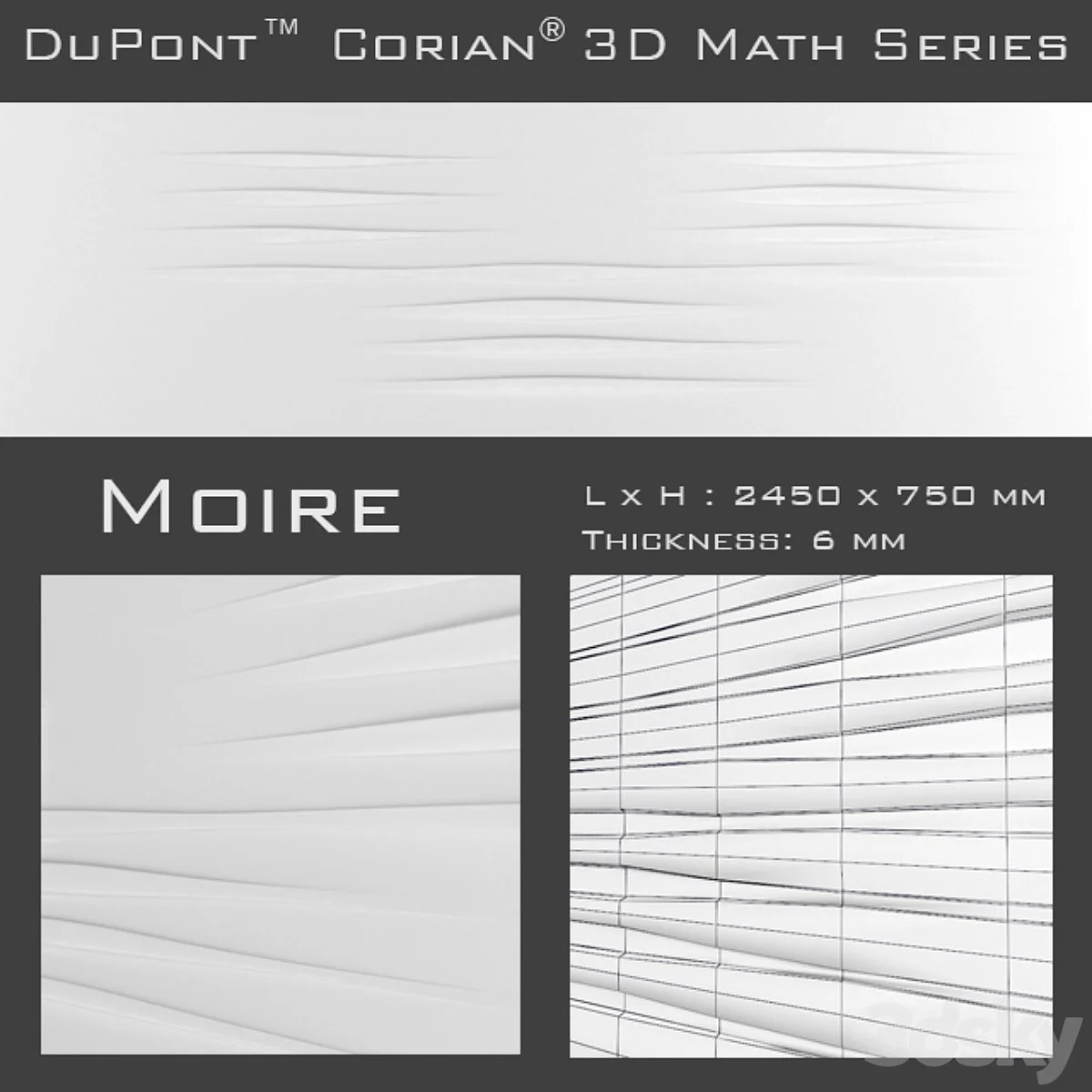 3D Panel Corian Moire